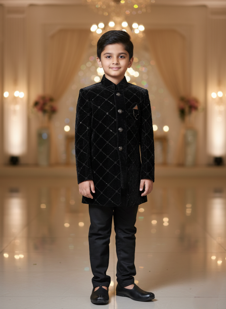 Regal Noir Sherwani Set