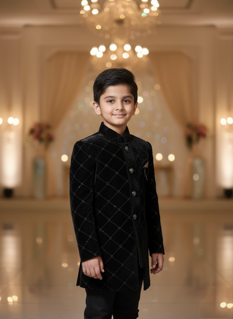 Regal Noir Sherwani Set