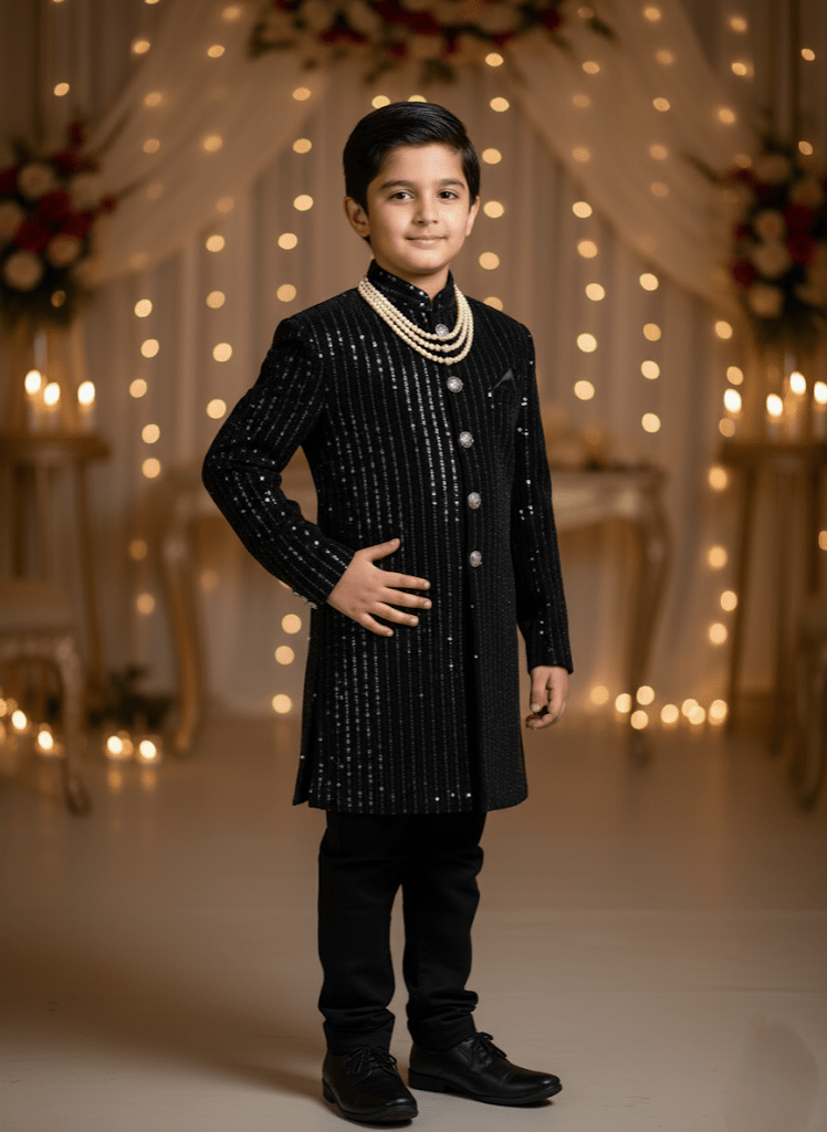 Black Tie Maharaja Sequin Set