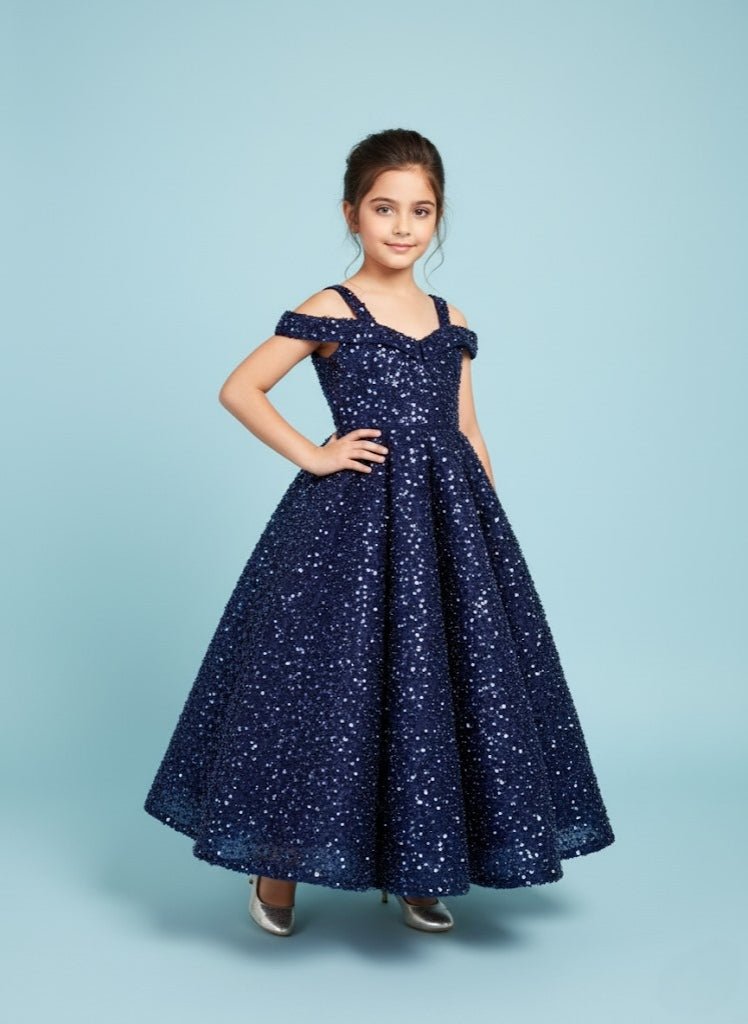 The Midnight Ocean Sequin Ball Gown