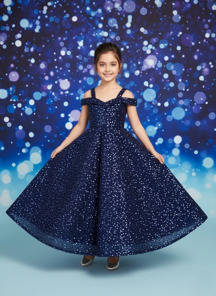 The Midnight Ocean Sequin Ball Gown