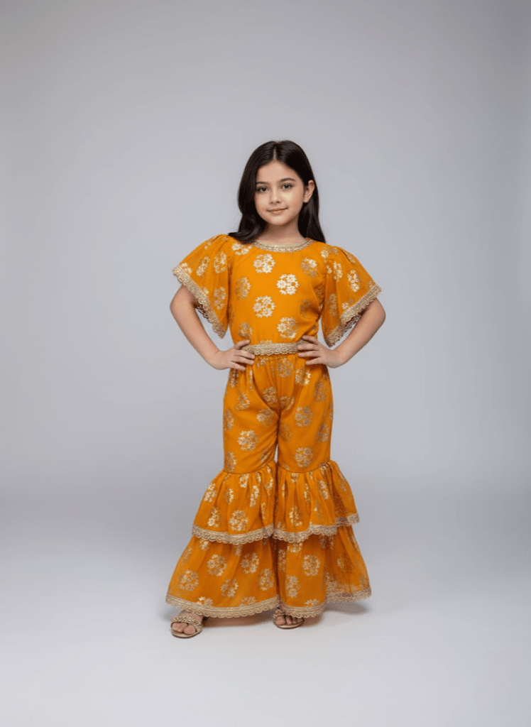 The Marigold Blossom Gharara Set