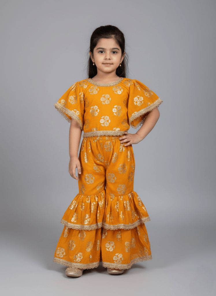 The Marigold Blossom Gharara Set