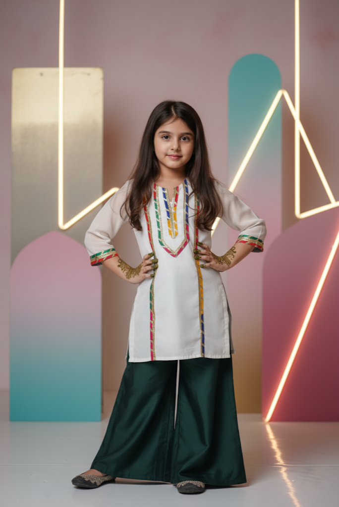 The Rainbow Tassel Kurta Set