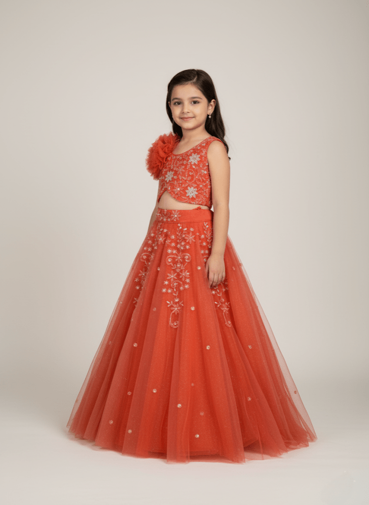 The Coral Blossom Lehenga Set
