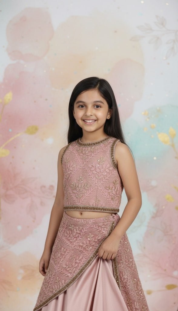 The Rose Quartz Peplum Lehenga Set