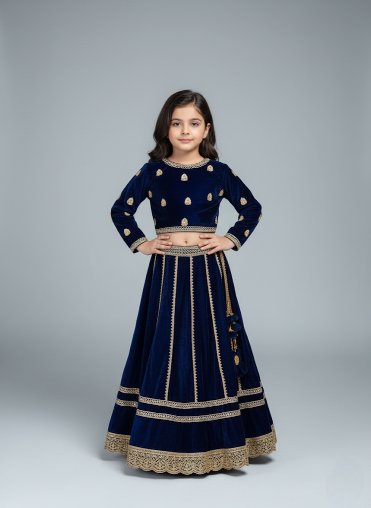 The Obsidian Starlet Lehenga