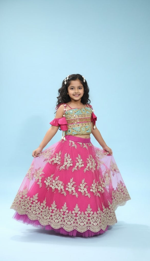 Gulabi Noor Lehenga Set