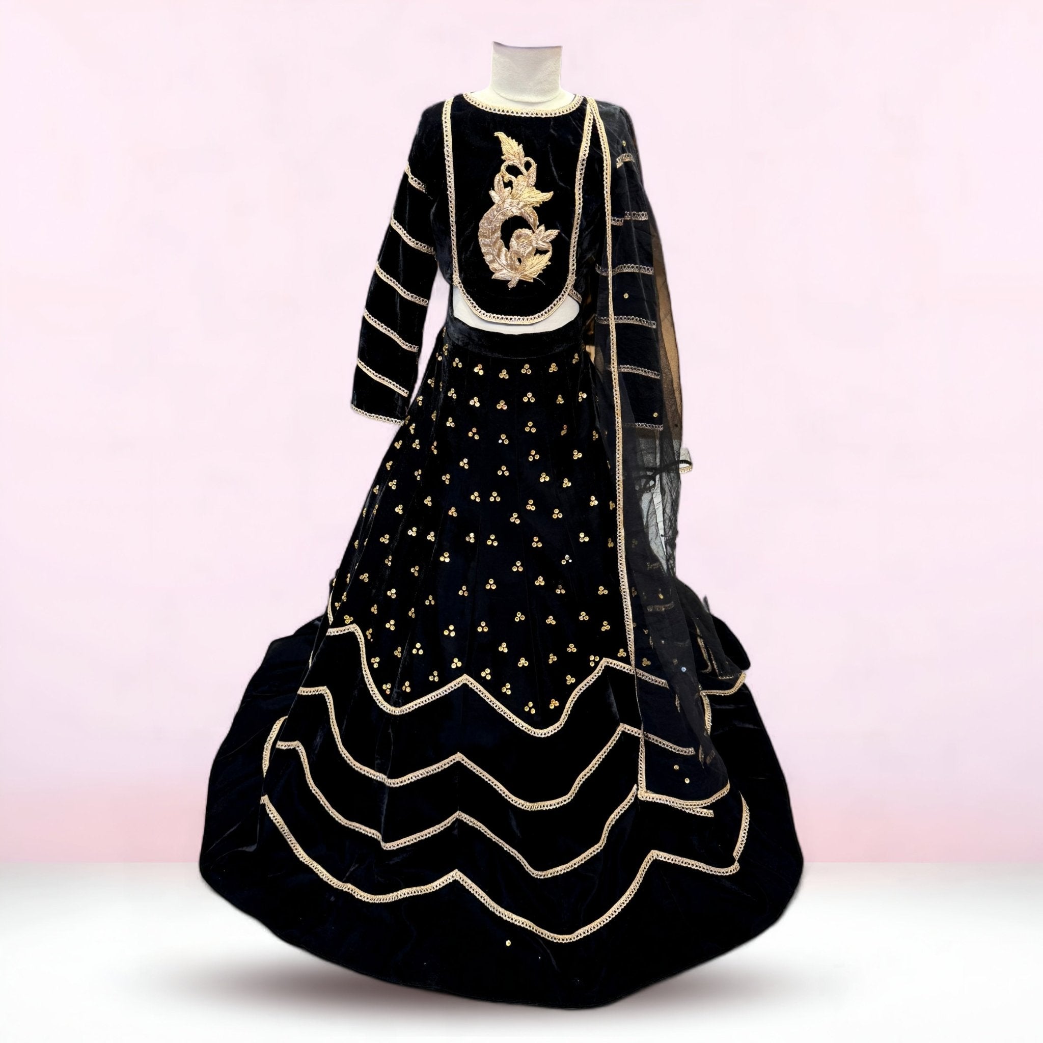 Midnight Majesty Lehenga